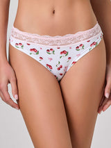 Jadea 6623 brasiliana in cotone fantasia ciliegie bianco serie gioia