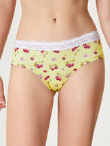 Jadea 6624 slip midi in cotone fantasia ciliegie mais serie gioia