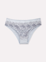 Jadea 6636 slip in cotone e pizzo trasparente fiordaliso serie alma