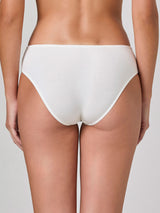 Jadea 6636 slip in cotone e pizzo trasparente latte serie alma