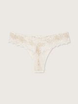 Jadea 6638 perizoma in cotone e pizzo trasparente latte serie alma