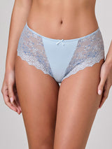 Jadea 6639 slip midi in cotone e pizzo trasparente fiordaliso serie alma