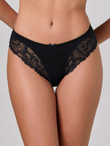 Jadea 6652 slip in cotone e pizzo nero serie giulietta