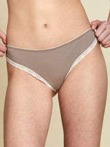 Jadea 6661 Brasiliana in cotone elasticizzato a costine fango