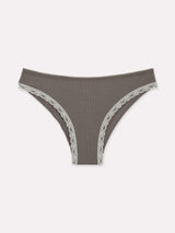 Jadea 6661 Brasiliana in cotone elasticizzato a costine fango