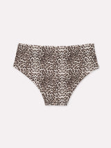 Jadea 6665 midi in cotone elasticizzato con stampa animalier nocciola