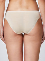 Slip vita bassa in cotone bielastico (3 pezzi) cipria