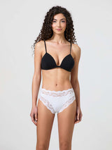 Slip in cotone modal e pizzo