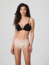 Slip in cotone modal e pizzo