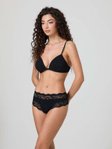 Slip in cotone modal e pizzo