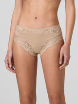 Slip in cotone modal e pizzo