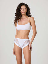 Slip in cotone modal e inserti in pizzo