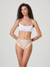 Slip in cotone modal e inserti in pizzo