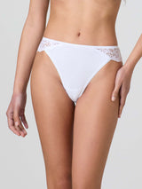 Slip in cotone modal e pizzo sul retro