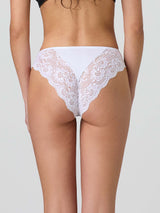 Slip in cotone modal e pizzo sul retro