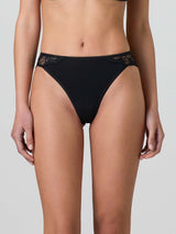 Slip in cotone modal e pizzo sul retro