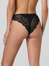 Slip in cotone modal e pizzo sul retro