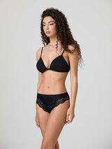 Slip in cotone modal con pizzo frontale