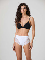 Midi in cotone modal e pizzo