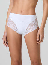 Midi in cotone modal e pizzo