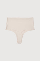 Laser-Cut High-Waist Thong