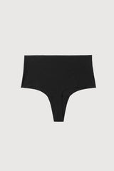 Laser-Cut High-Waist Thong