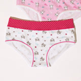Jadea 814 slip bimba fascia alta cotone elasticizzato fantasia animaletti bianco