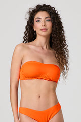Jadea JB002 fascia bikini con rouches arancio fluo