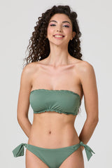 Jadea JB002 fascia bikini con rouches militare