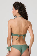 Jadea JB002 fascia bikini con rouches militare