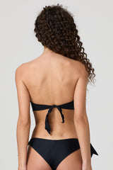 Jadea JB002 fascia bikini con rouches nero