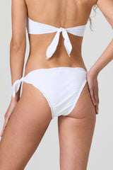 Jadea JB301 slip bikini con rouches bianco