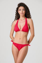 Jadea JB301 slip bikini con rouches corallo