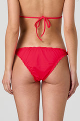 Jadea JB301 slip bikini con rouches corallo