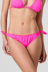 Jadea JB301 slip bikini con rouches fucsia fluo