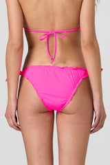 Jadea JB301 slip bikini con rouches fucsia fluo