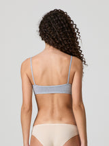 Top brassiere con spalline in cotone modal