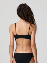 Top brassiere con spalline in cotone modal