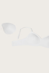Jadea Nuvola reggiseno a triangolo senza cuciture coppe estraibili bianco