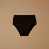 Midi in cotone elasticizzato con pizzo laterale