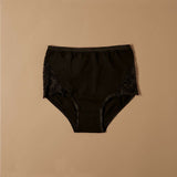 Culotte in cotone elasticizzato con pizzo laterale