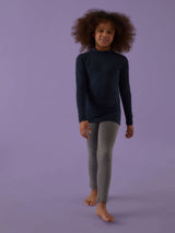 Jadea 262 lupetto bimba a manica lunga in cotone bielastico blu