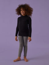 Jadea 262 lupetto bimba a manica lunga in cotone bielastico nero