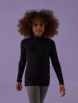 Lupetto bimba a manica lunga in cotone bielastico