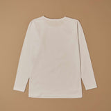 Maglia a girocollo bimba in cotone bielastico