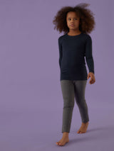 Jadea 263 maglia a girocollo bimba in cotone bielastico blu