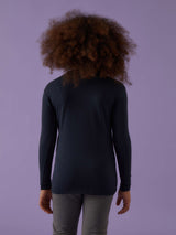 Maglia a girocollo bimba in cotone bielastico