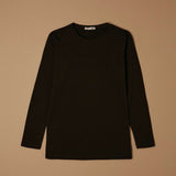 Maglia a girocollo bimba in cotone bielastico