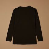 Maglia a girocollo bimba in cotone bielastico