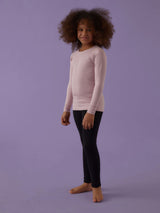 Jadea 263 maglia a girocollo bimba in cotone bielastico rosa